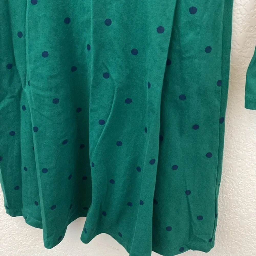 GAP Green Kids Dress with Navy Dots. Size XL.